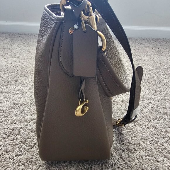 Coach Cary Shoulder Bag in Dark Stone - Picture 6 of 15